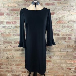 Three quarter sleeve black dress 4